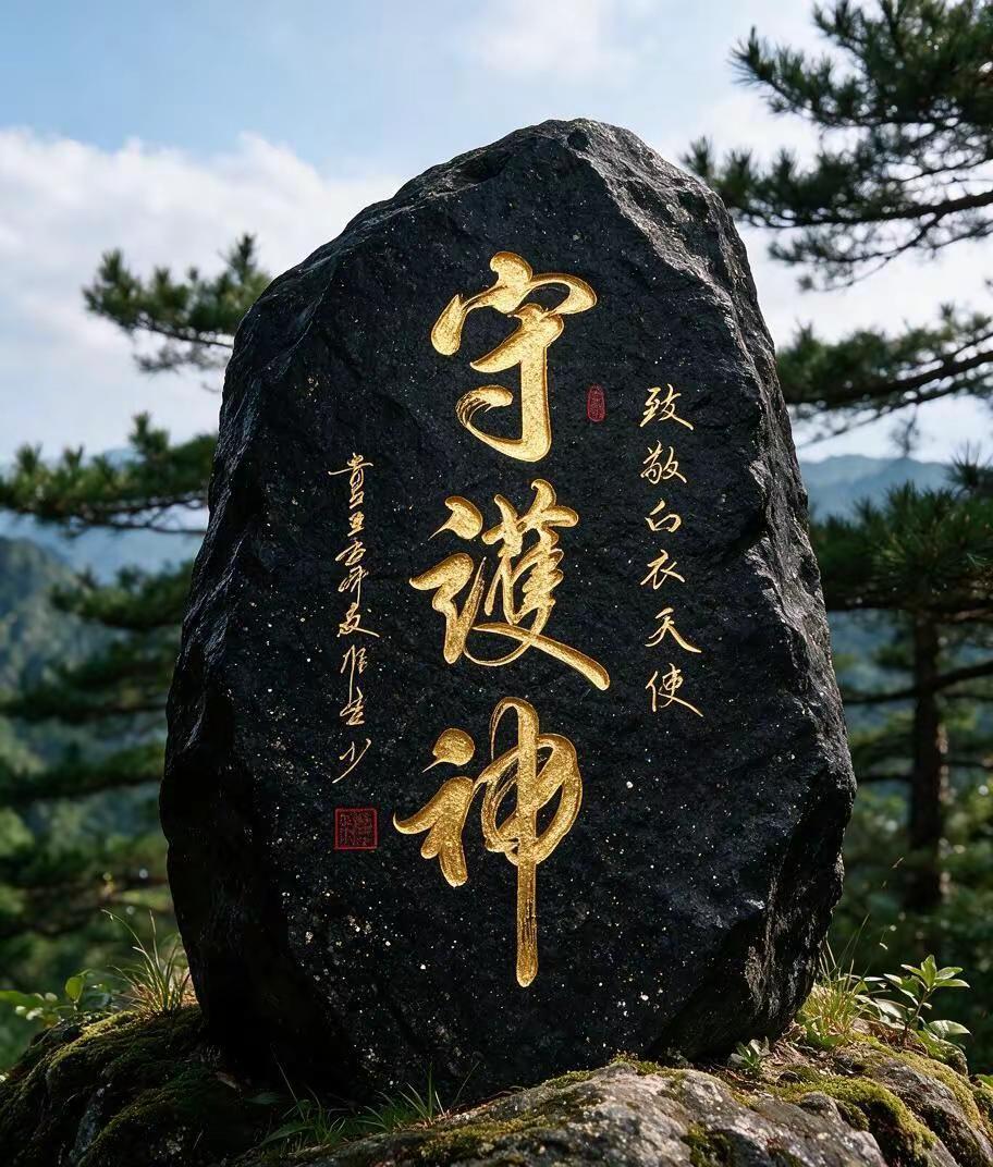 维安原创书法作品。AI金石篆金书法字
