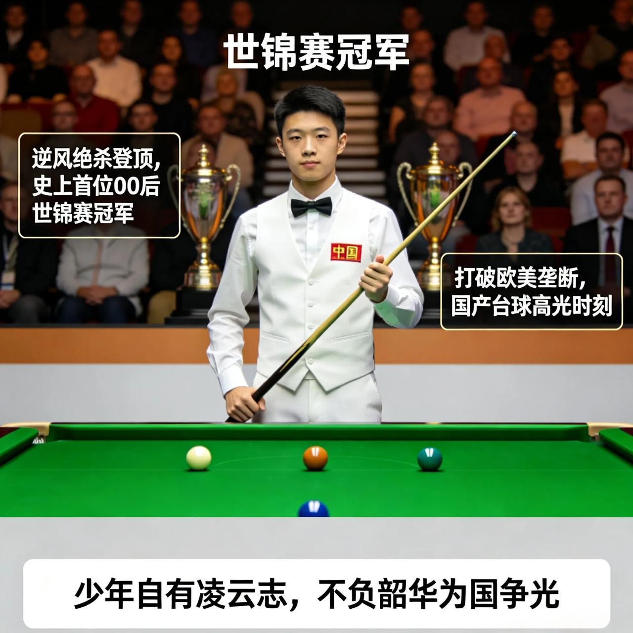 谁能想到！斯诺克百年历史，终于被中国年轻小将改写①逆风绝杀登顶，成为史上