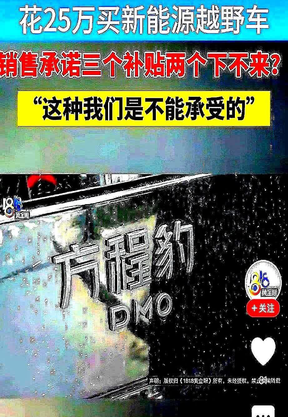补贴突然没了，1万5就这么飞了！浙江一位车主在方程豹4S店买车，销售拍胸