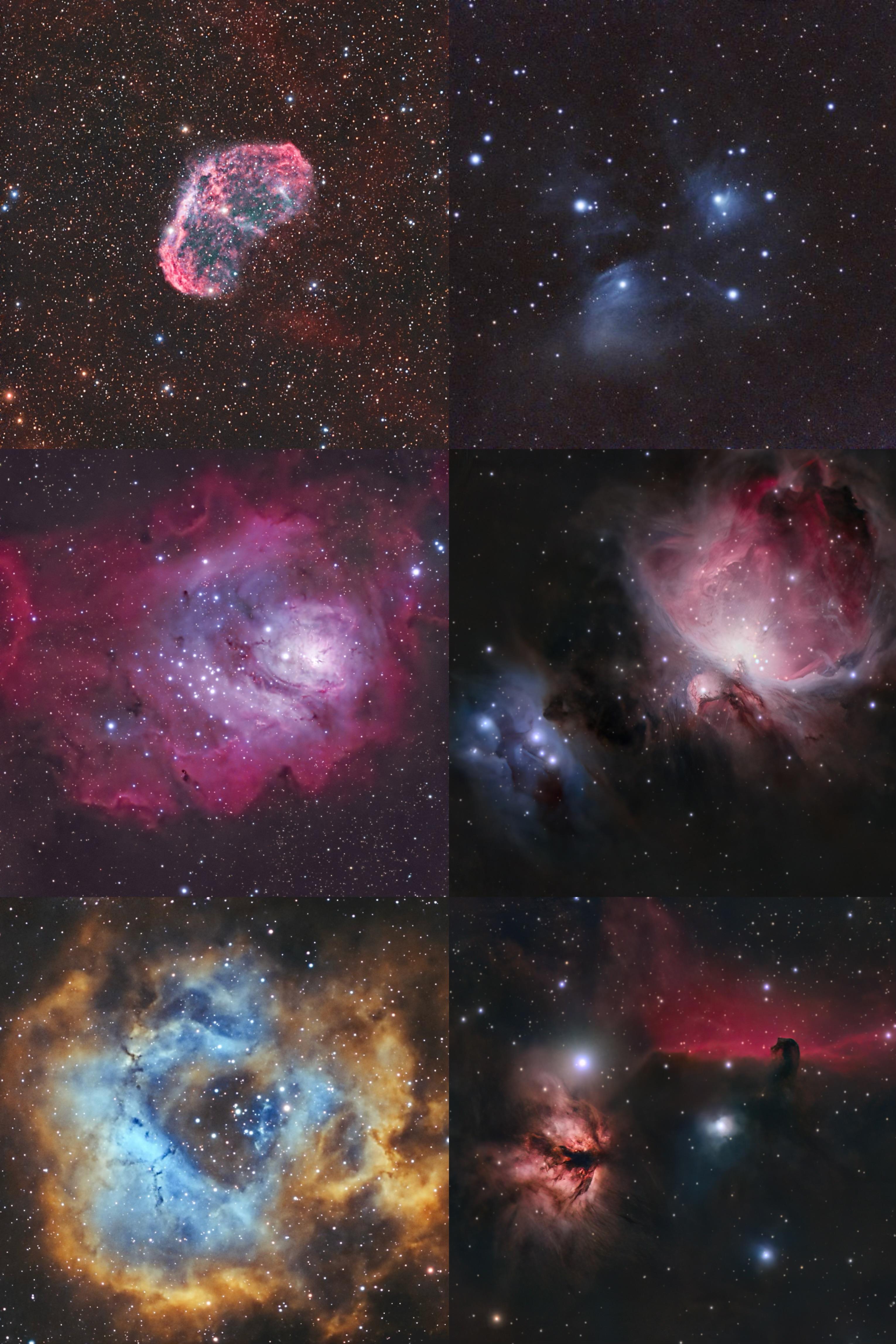 新手必拍的绝美星云你拍过几个？。01眉月星云也称为NGC6888或C2...