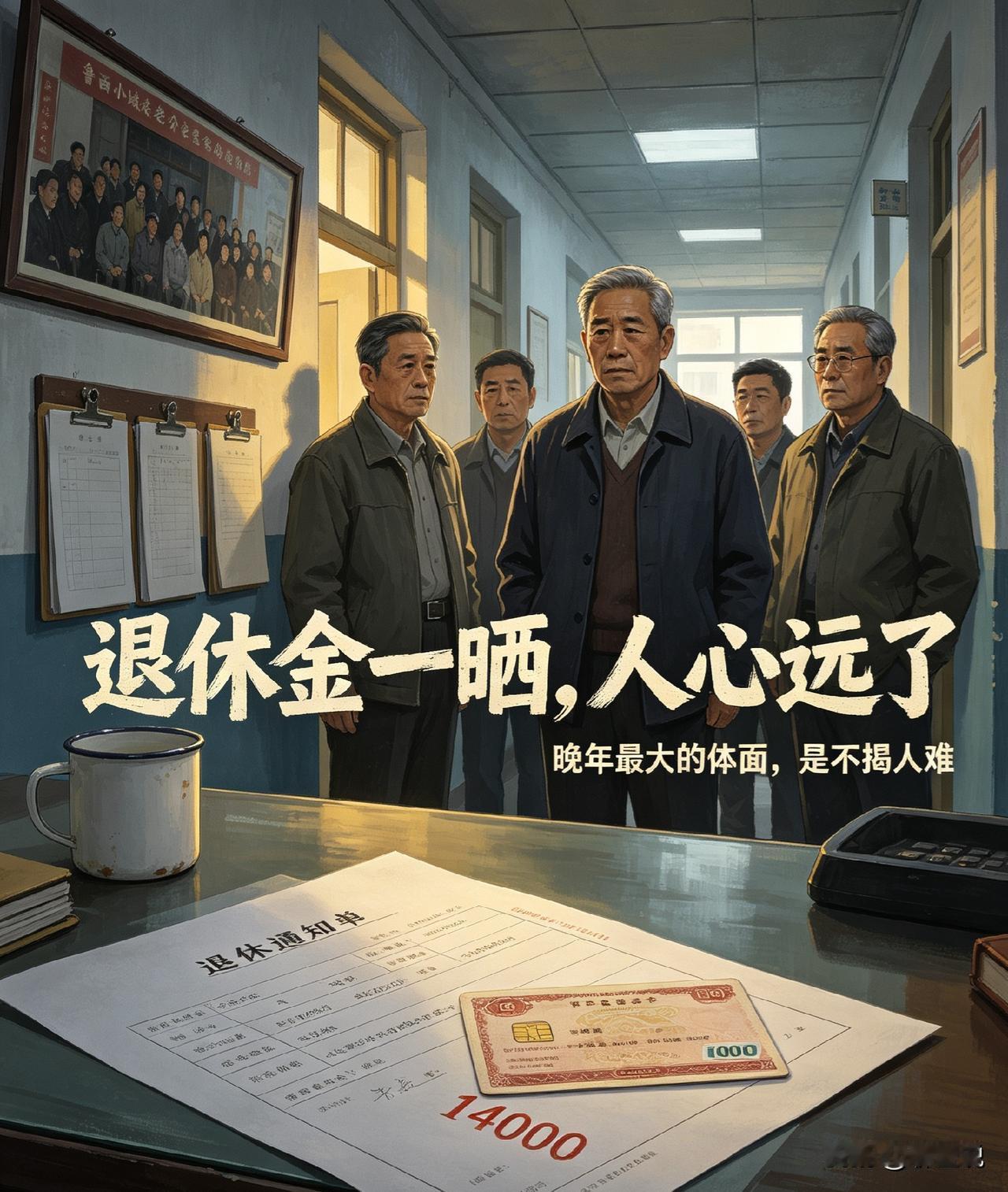 坐标聊城。单位一位退休老人，总在老同事的圈子里，晒自己每月一万四的退休金。