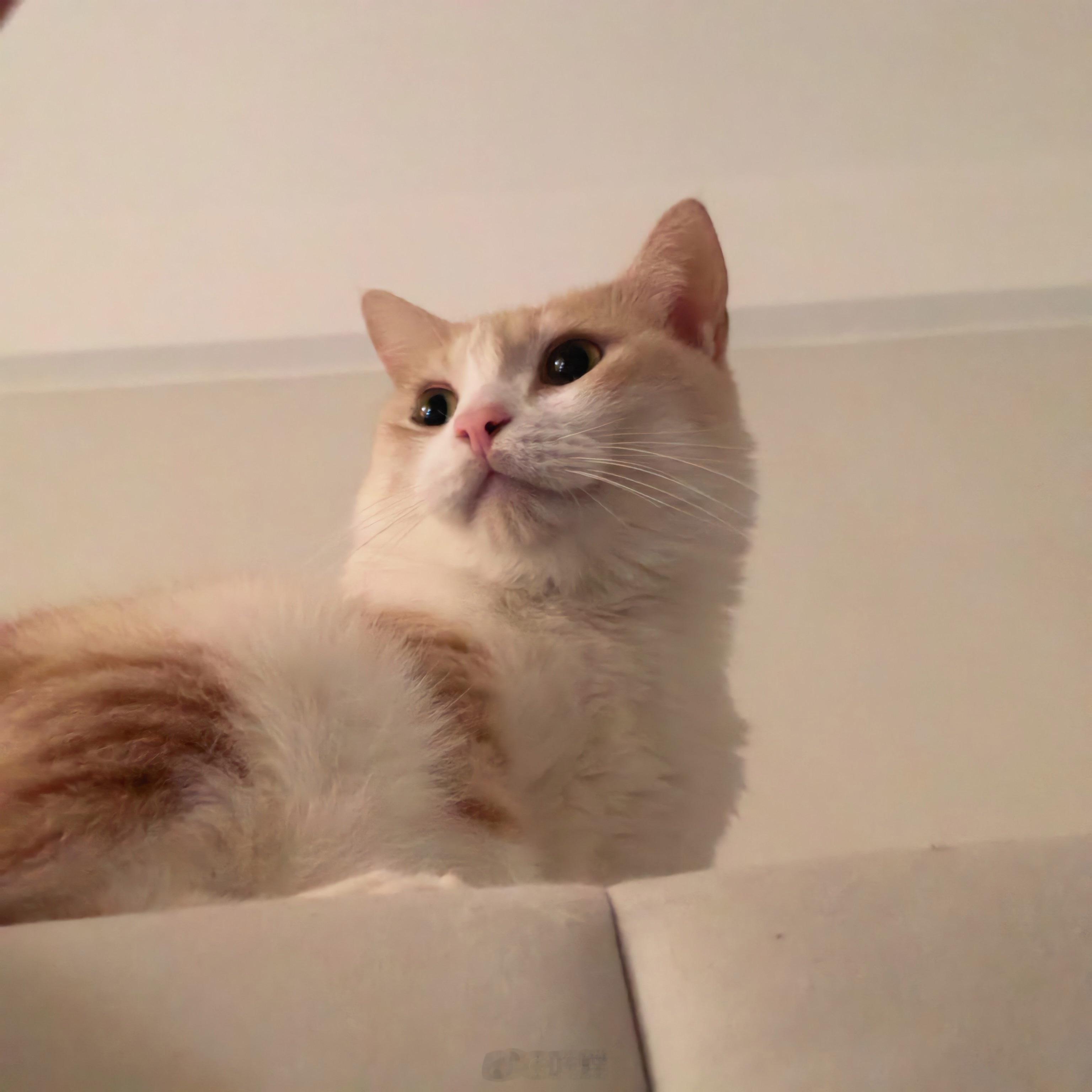 爬我头顶上，被萌晕了猫咪