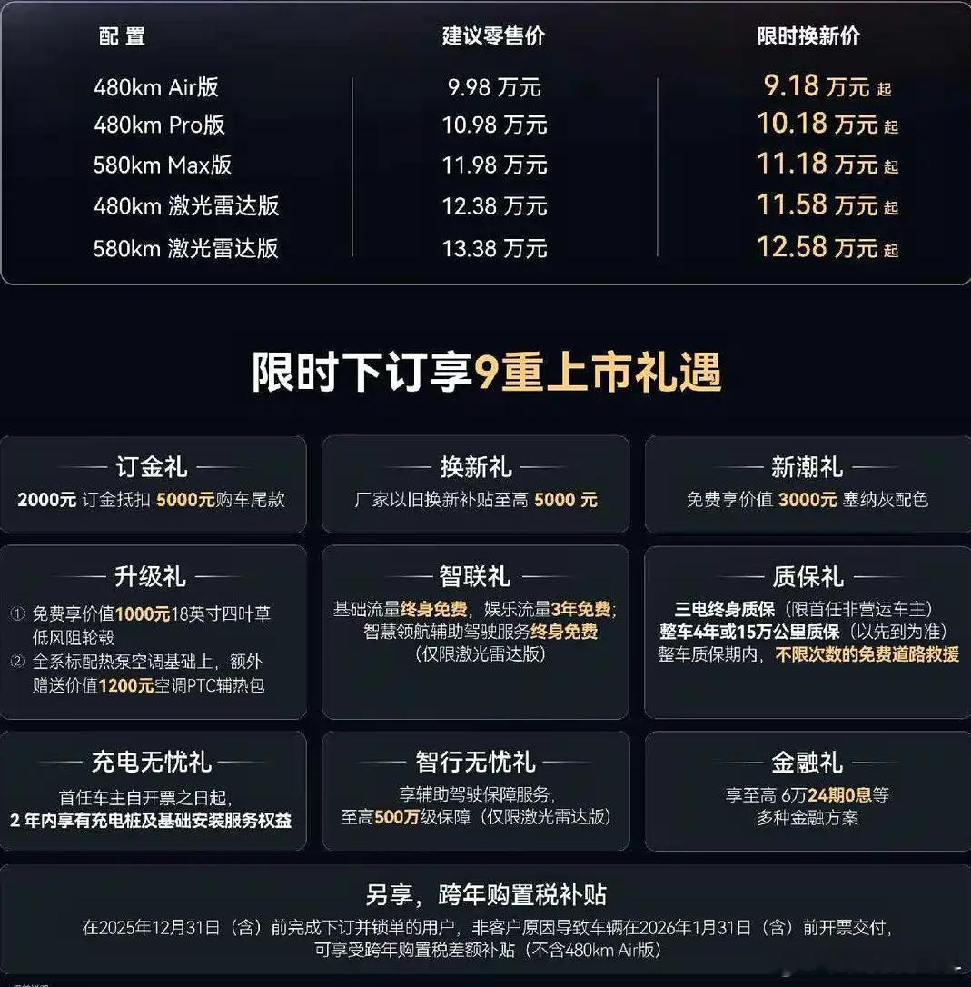 欧拉5正式上市，全系2种续航、5款车型，指导价9.98-13.38万元，限时换