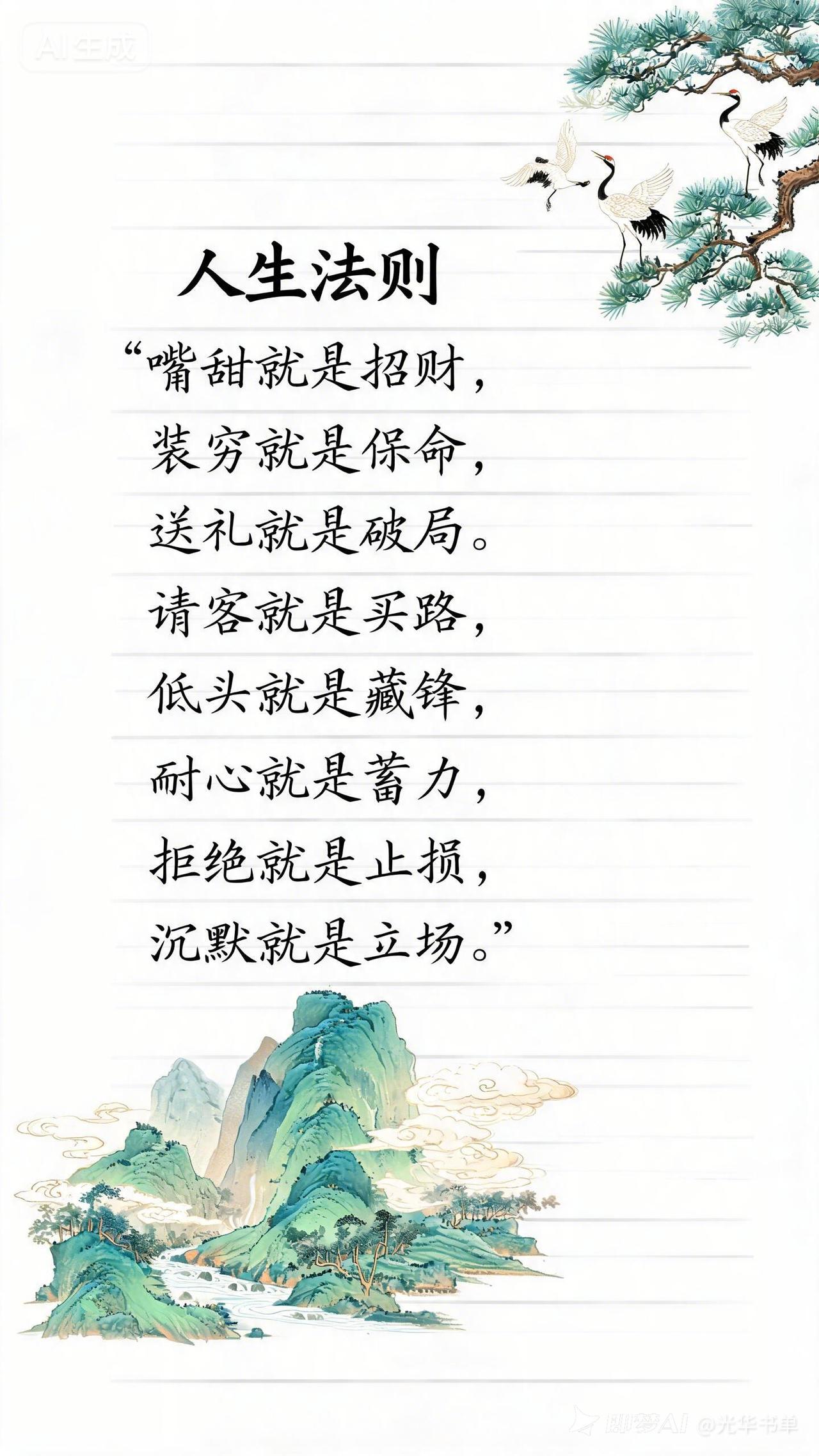 生活智慧，简短又深刻。生活点滴语录