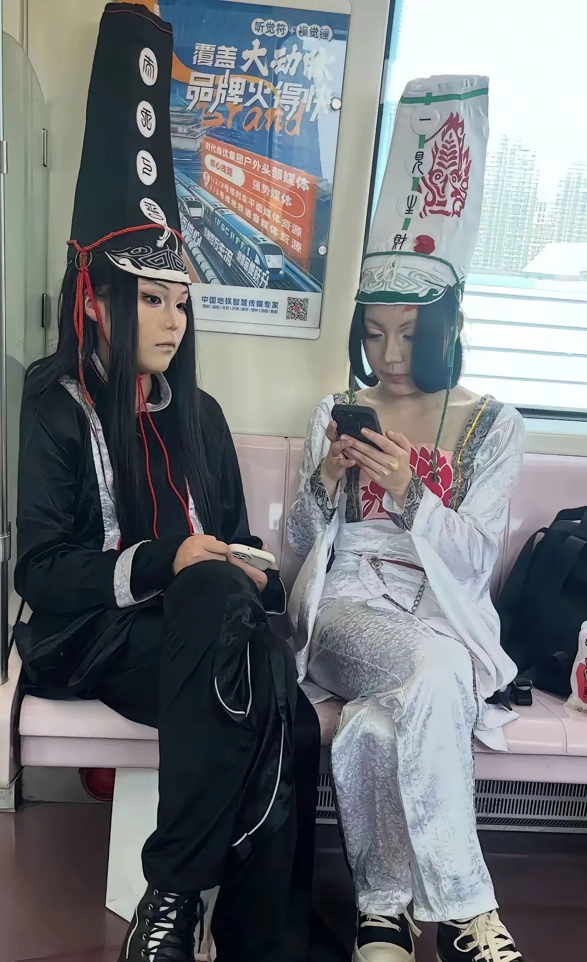 我滴个乖乖！这是哪里放出来的？怎么会出现在地铁上！！瘆得慌！