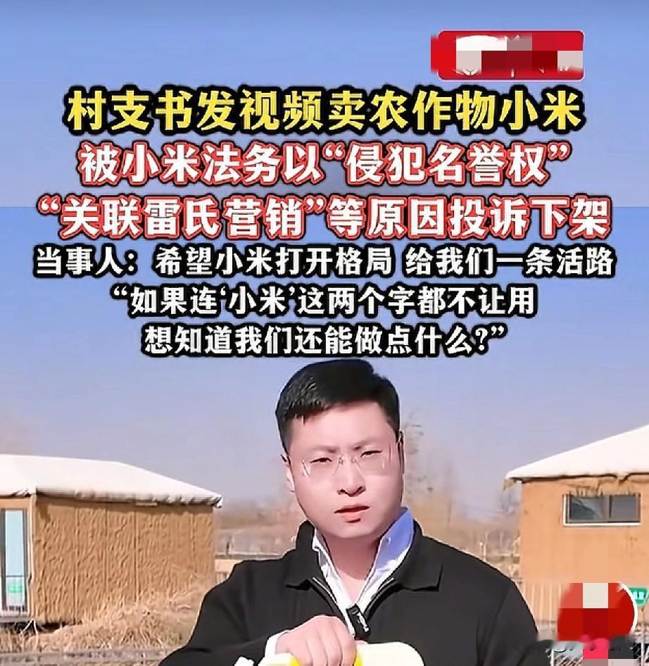雷军这次玩得有点大了😂村干部助农，卖农产品🌾小米被雷总的法务以“关联雷氏