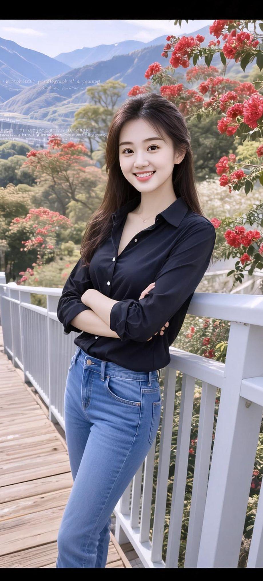 AI湖畔佳人街边美景