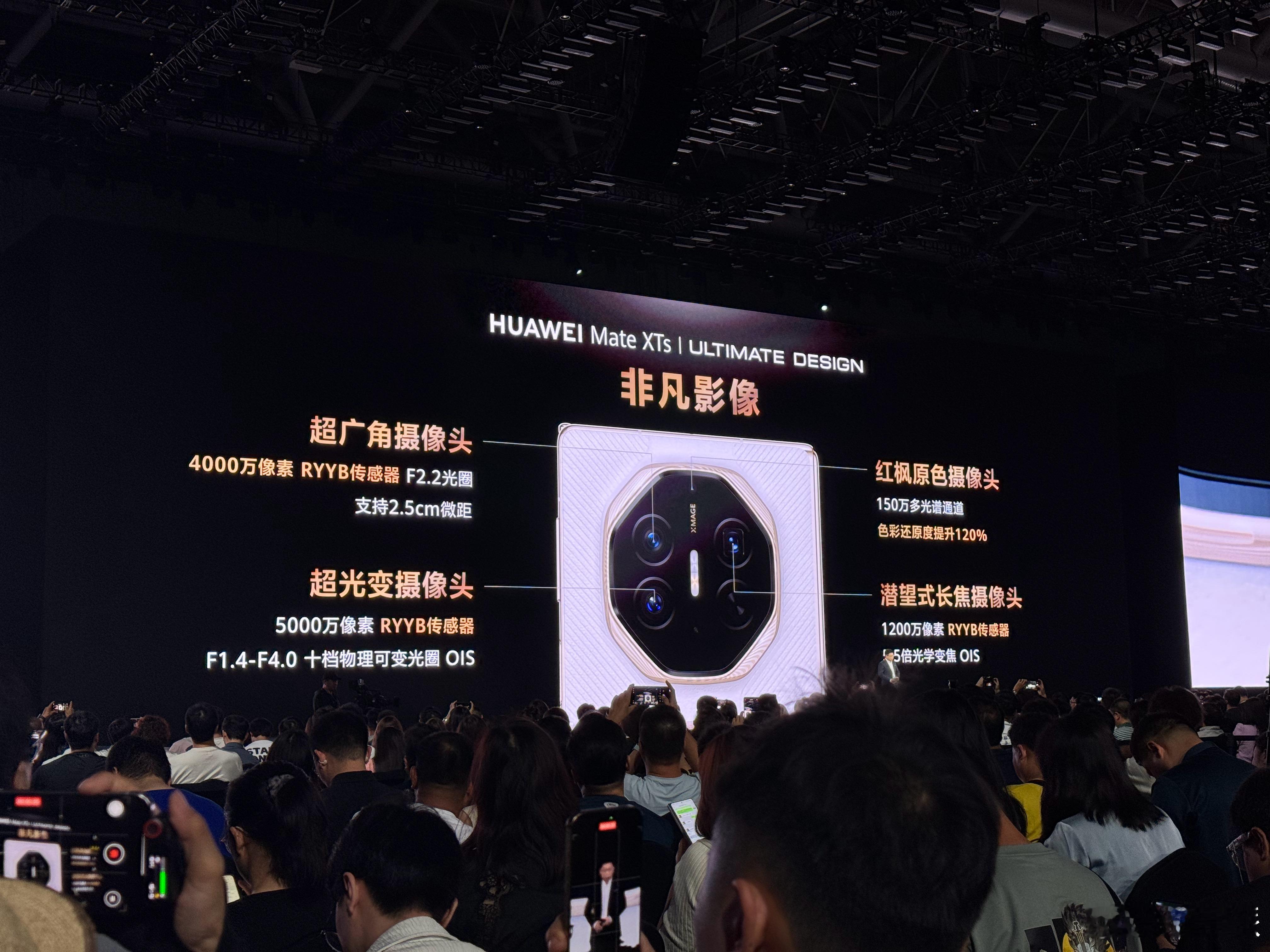这一次三折叠的影像也有升级！红枫原色摄像头也有了！AI构图也有了！原生色卡也有了