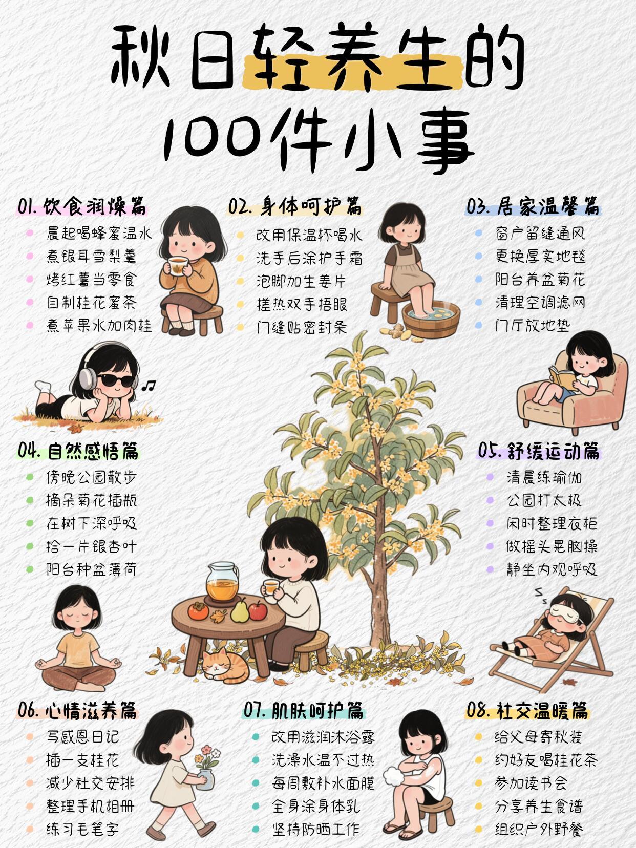 秋日轻养生的100件小事丨养出健康好气韵～​​​