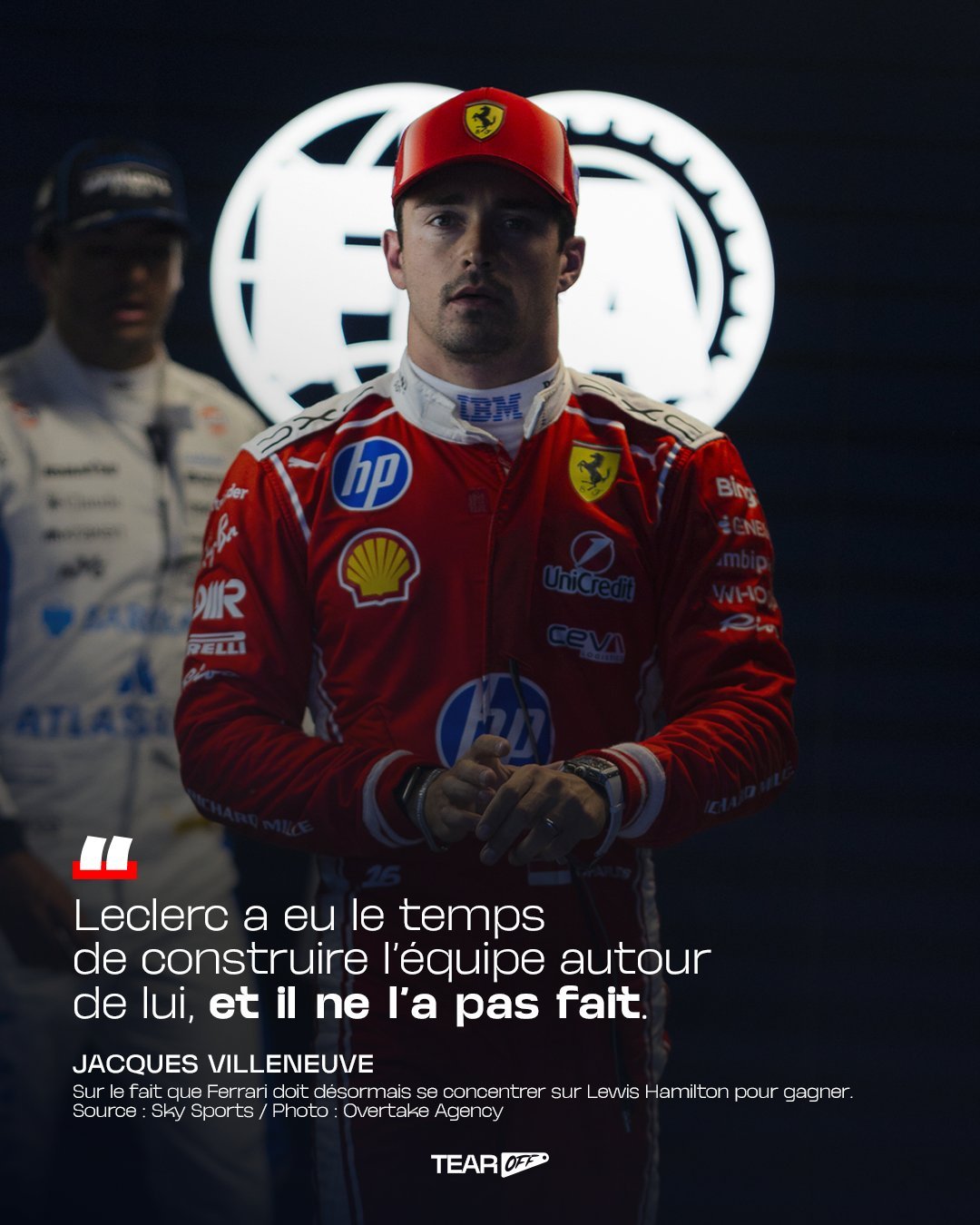 F12026F1奥地利大奖赛雅克·维伦纽夫表示，法拉利现在如果是为了赢得世界冠