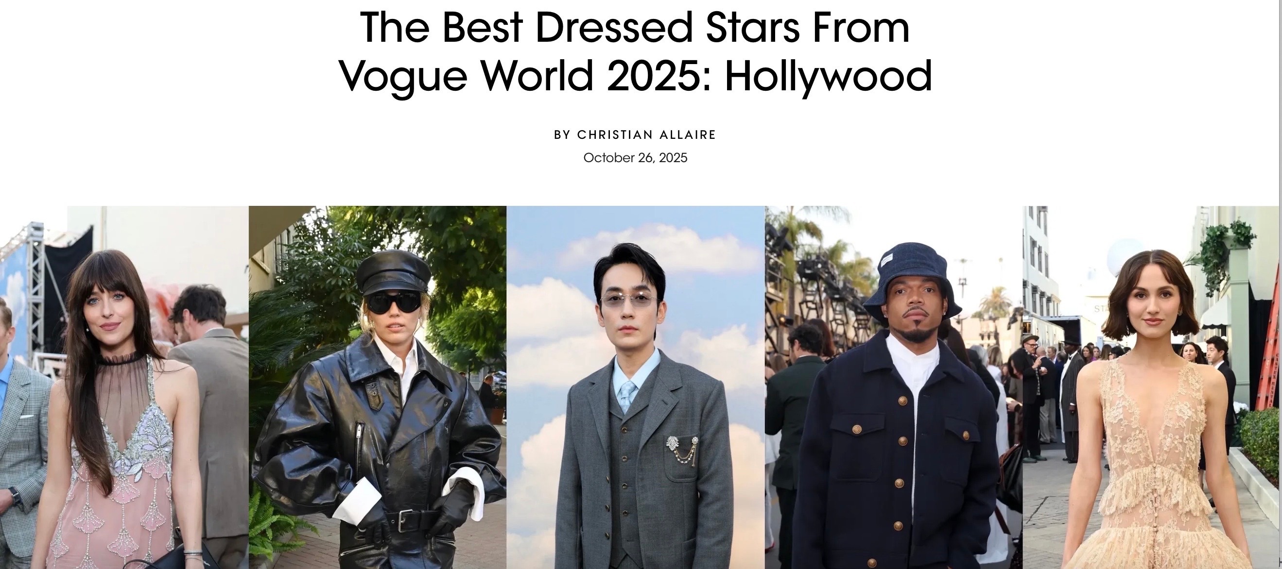 朱一龙的VOGUEWORLD看秀造型,入围了美版VOGUE官方评选的『最佳穿着