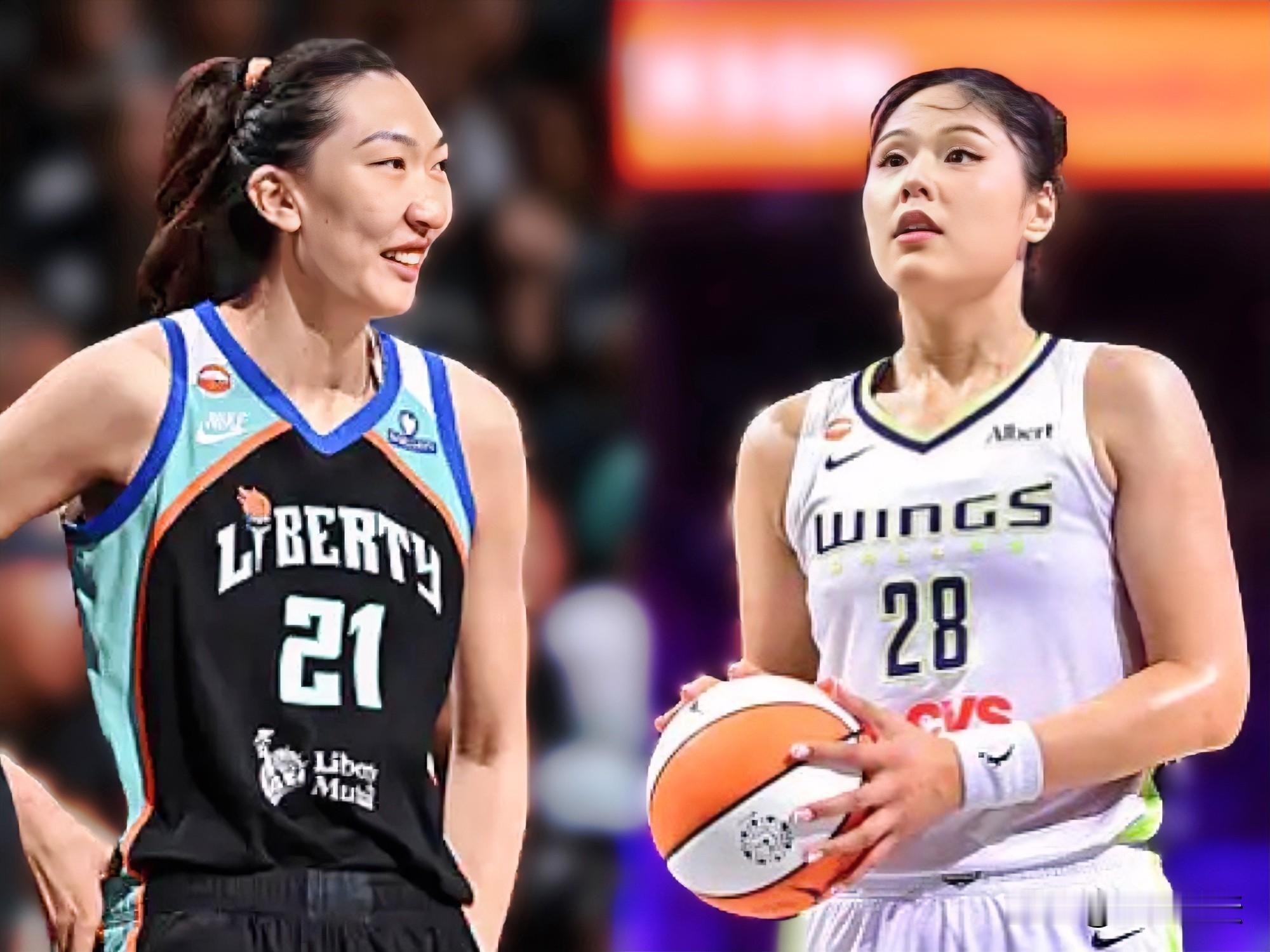 WNBA常规赛已结束，来看看韩旭与李月汝本赛季的数据表现：1、韩旭——效力于WNBA自由人队，常规赛