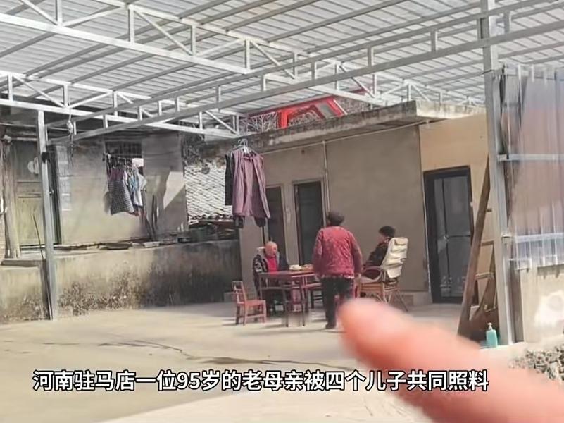 泪目了。河南4个儿子抢着赡养95岁老母亲，约定2个月一轮，但每次才1个多月就被另