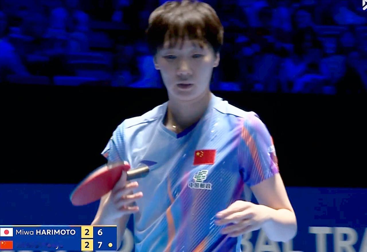 侯英超一眼看透了王曼昱！前四局两人打成了2:2平，第五局鳗鱼7:3领先，