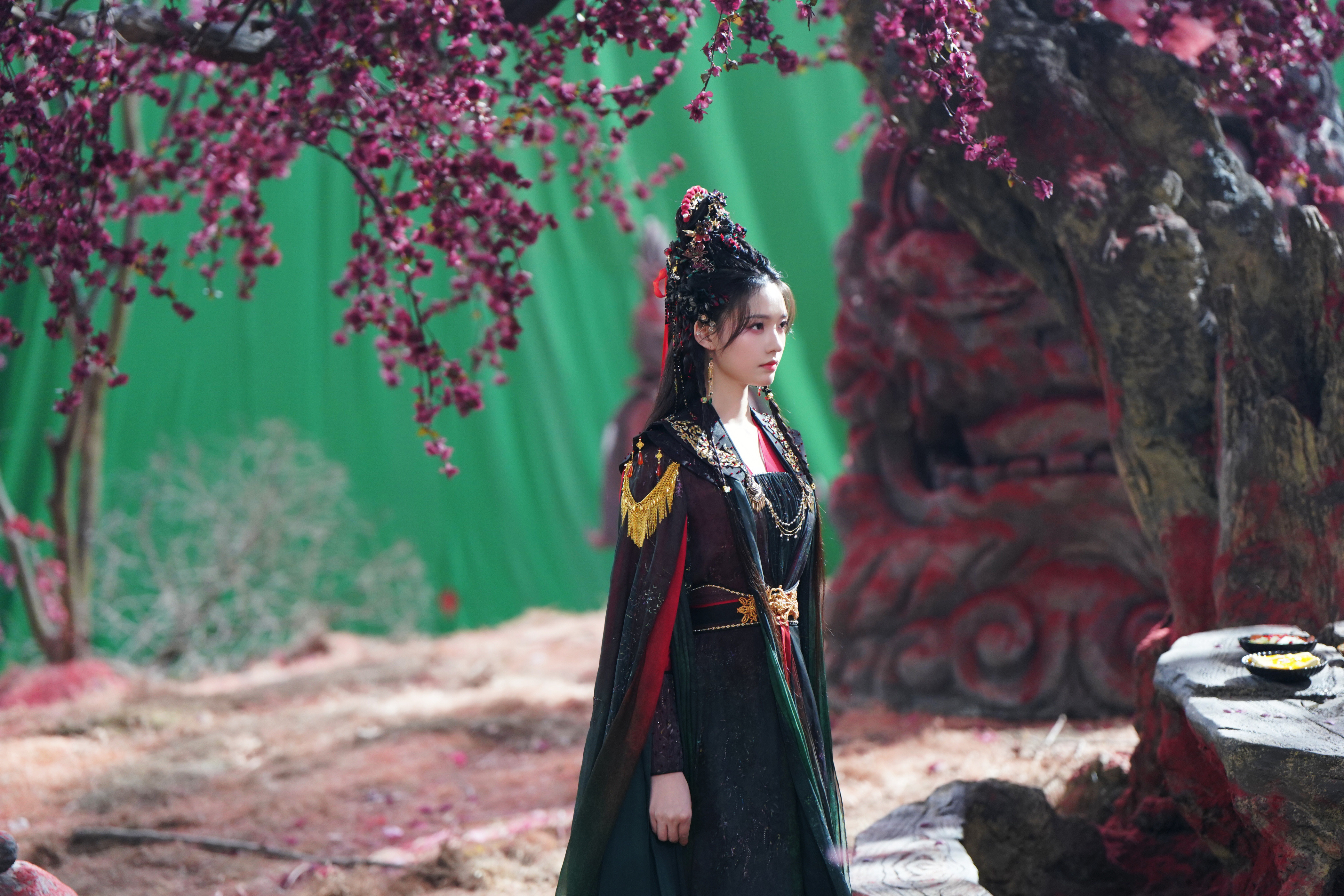 期待了好久的一套皮肤！！！蹲蹲更多实景背景剧照《水龙吟》阿谁☽剧照-黑衣（红