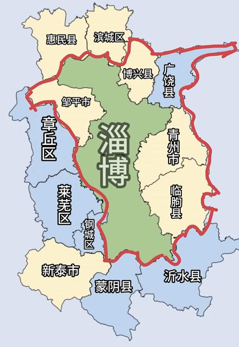 有人画了这样一个图，建议山东的中部崛起从这个操作开始。你怎么看？