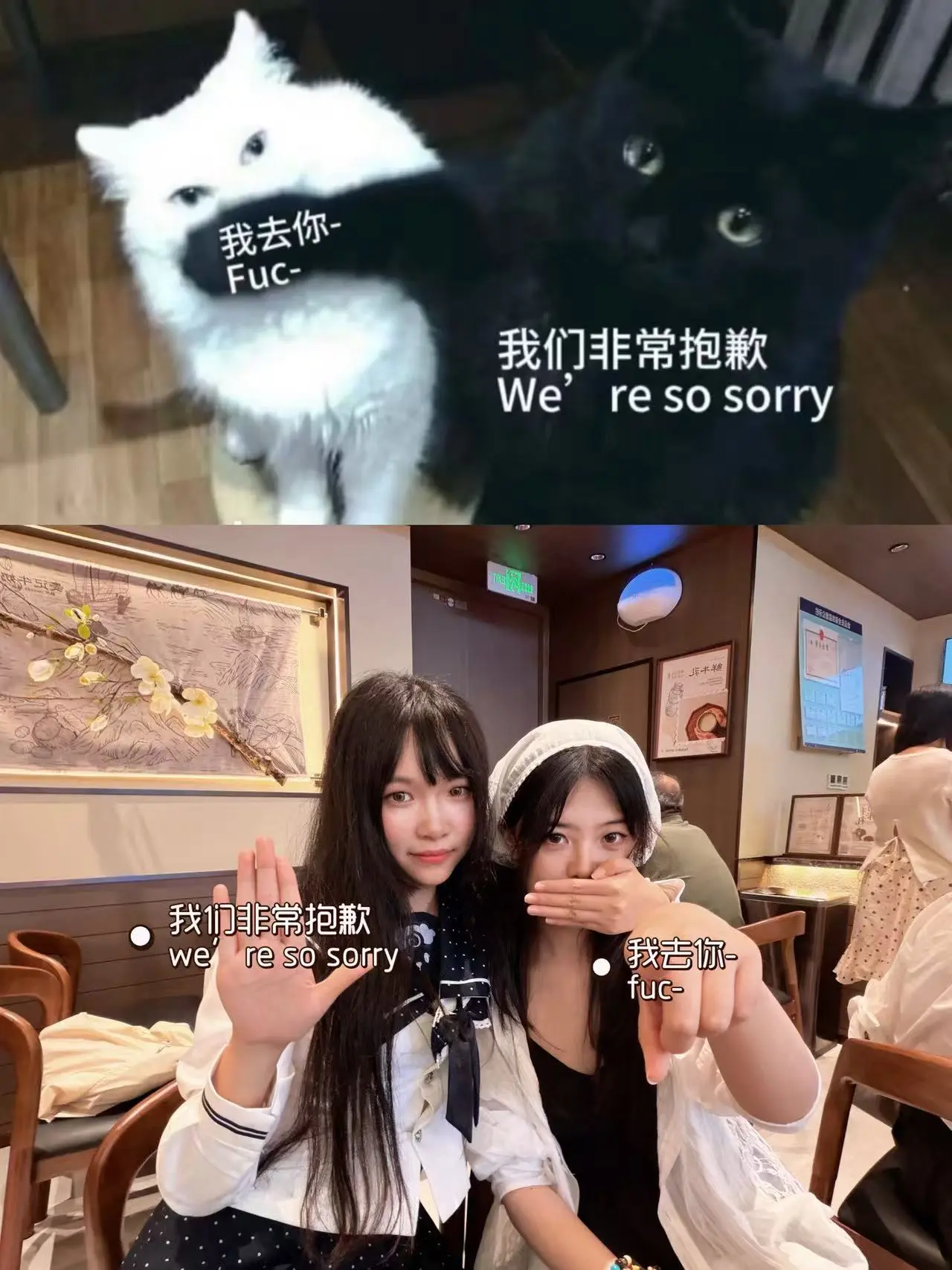 这样闺蜜拍照姿势，那真的非常抱歉！