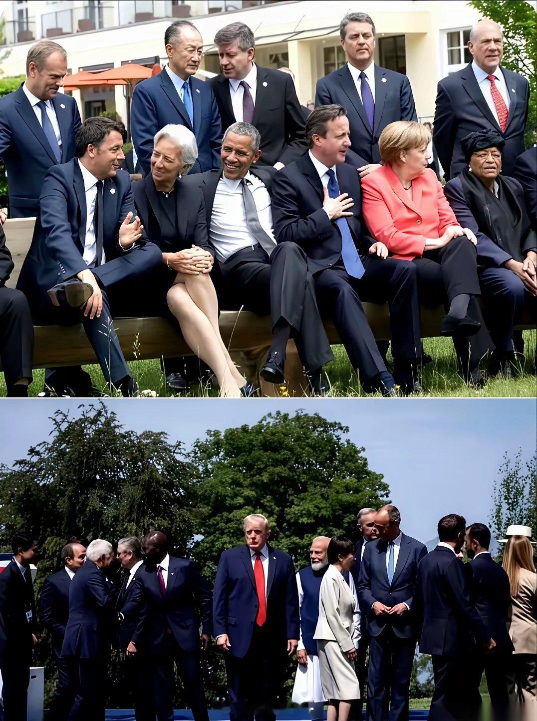 那时的G7能量巨大，所以他们表情轻松，怡然自得，是因为当时他们完全处在主宰者的角