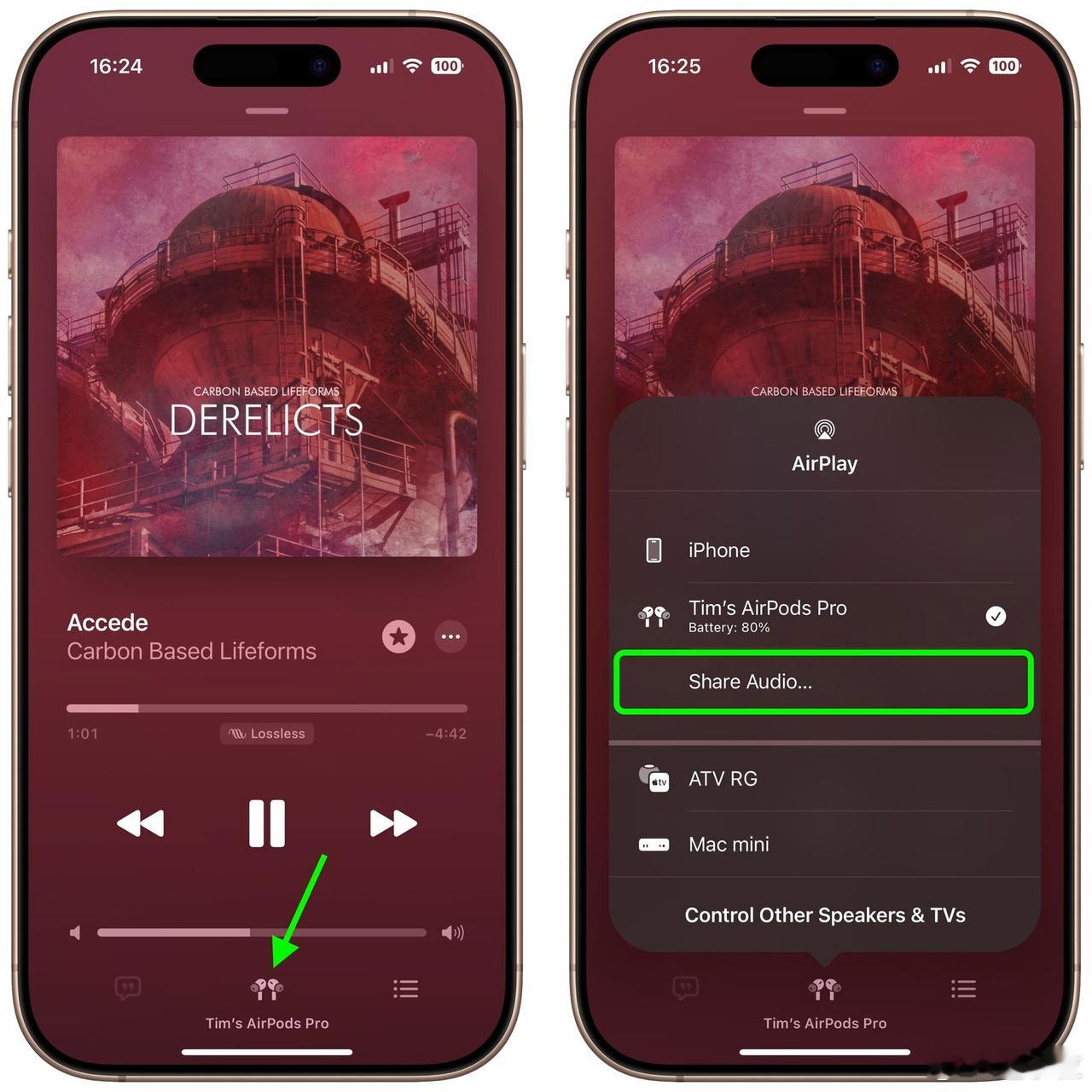 iPhone共享音频方法两副AirPods一起听歌iPhone自带功能：音频共享