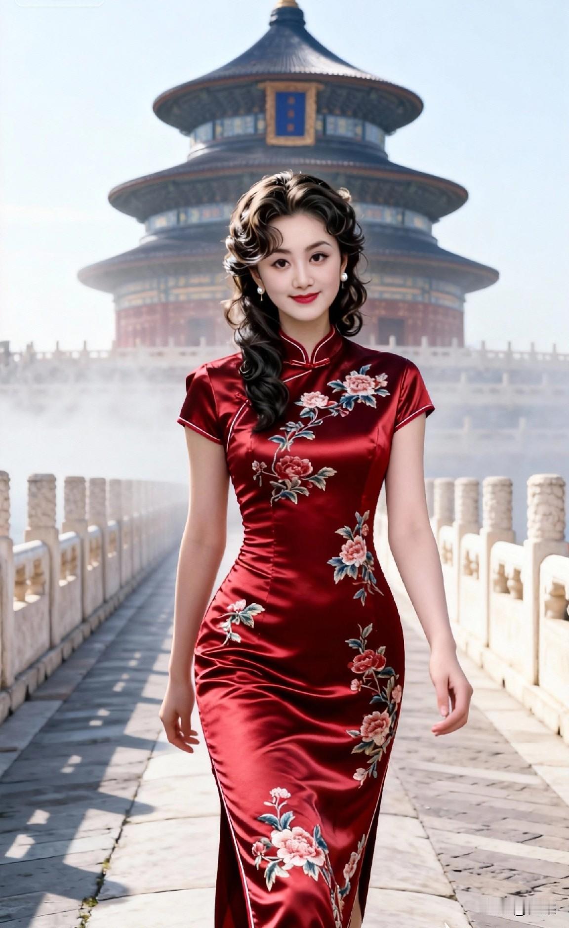 旗袍美人漫步古桥，韵味十足！江南美女旗袍美女旗袍照旗袍古典美女中国旗袍美女