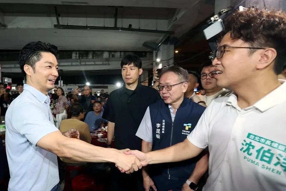 蒋万安沈伯洋新民调曝光，陈冠安质疑：台北一夕间绿到出汁？台湾县市长选战倒数67