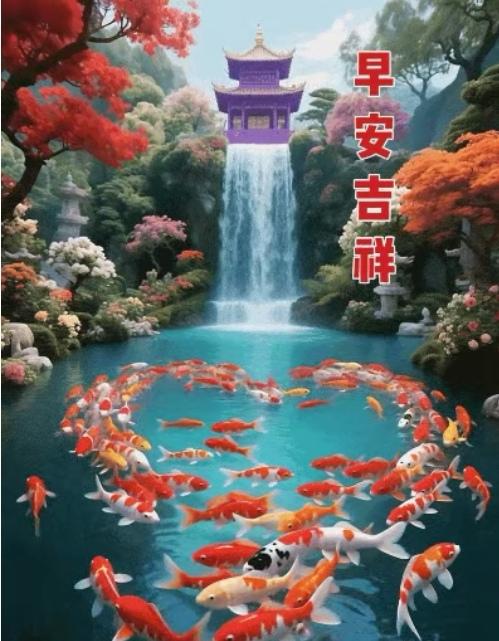 問候很簡單，牽掛在心田，快樂健康在，平安吉祥伴，財運永不斷。早上好！[