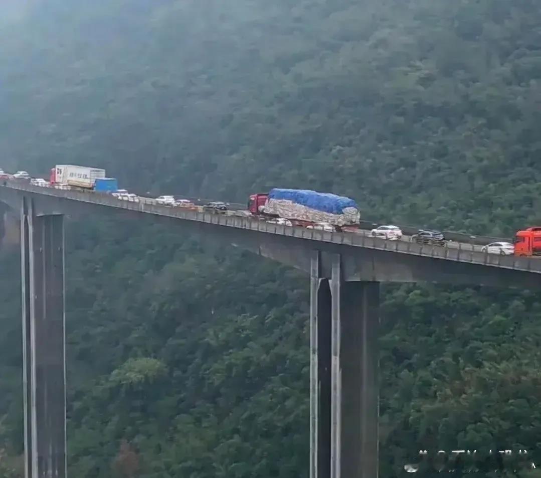 这上面要是全都是货车，这桥受得了吗？