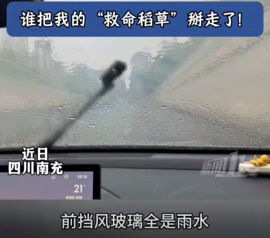 四川南充，一女子发视频称，这天她开车行驶在路上时突然下起雨来，随着雨势变大，这雨