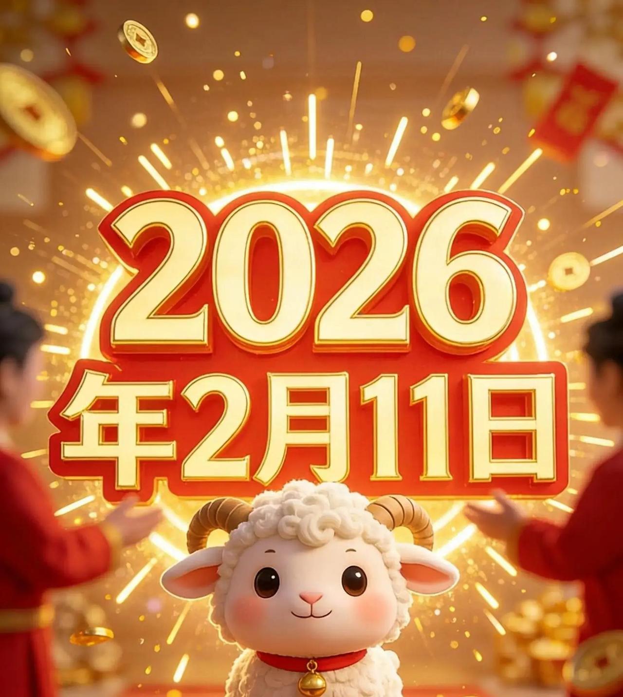 2026年2月11日，农历腊月二十四，正是南方小年送神日，属羊的朋友迎来丙午马年