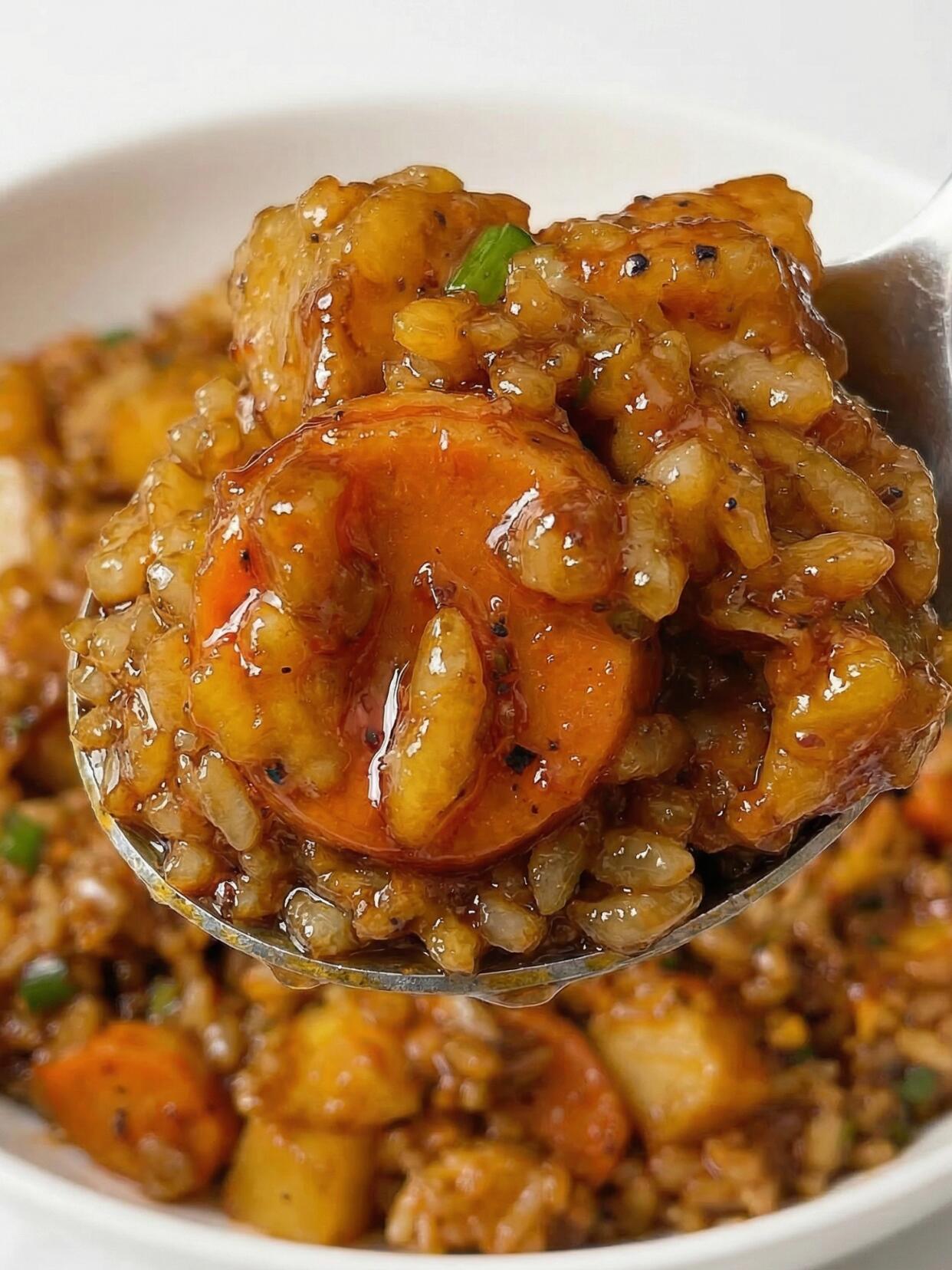 剩米饭别只会蛋炒饭了！这种黏糊糊的神仙吃法，直接封神，好吃到舔盘！谁懂这一口