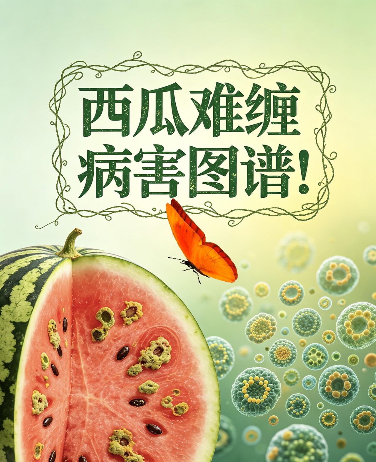 西瓜难缠病害图谱来了！西瓜种植西瓜病害西瓜蔓枯病