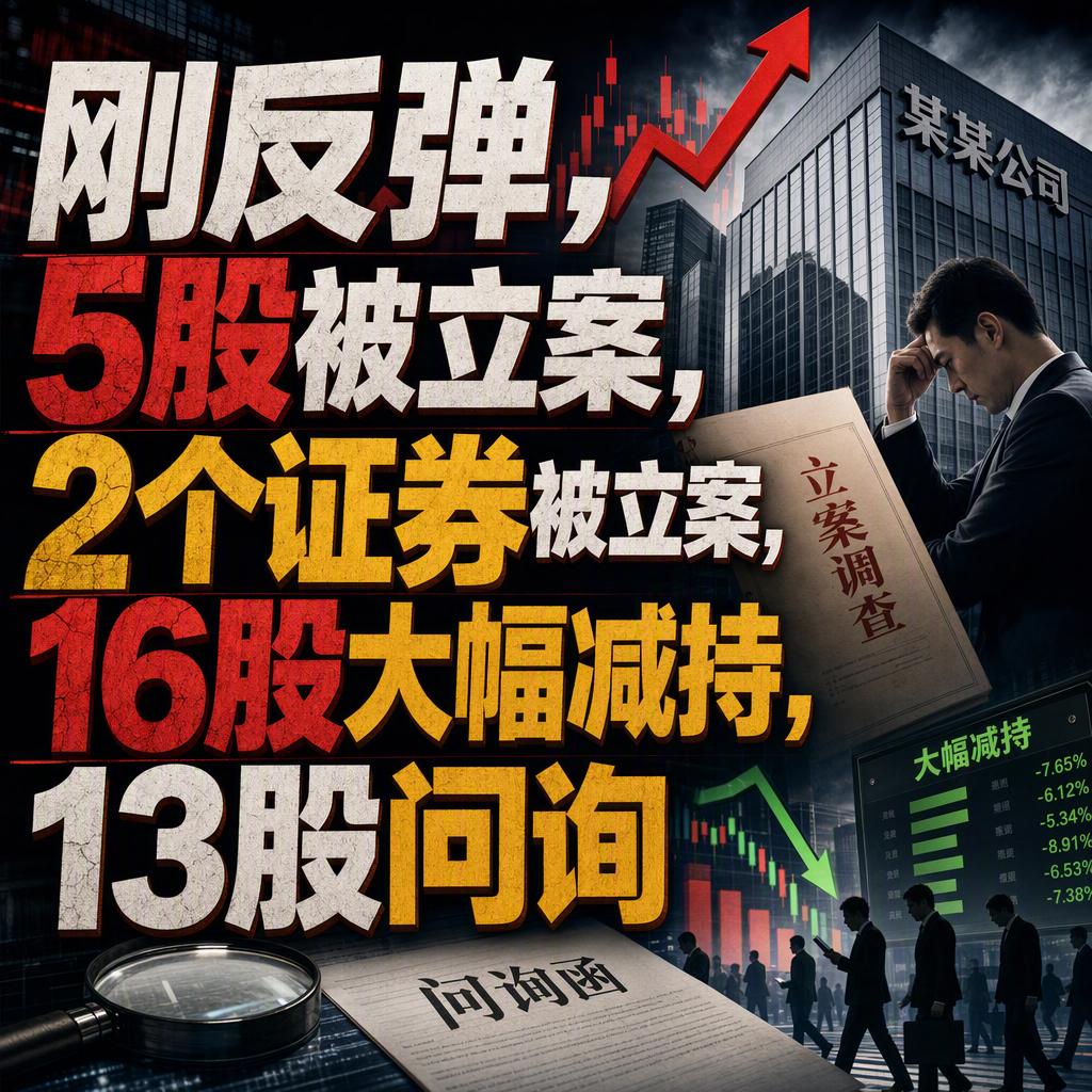 刚反弹一天，晚上就来了一波狠的。7月31日晚间，A股利空扎堆，5家公司被立案，