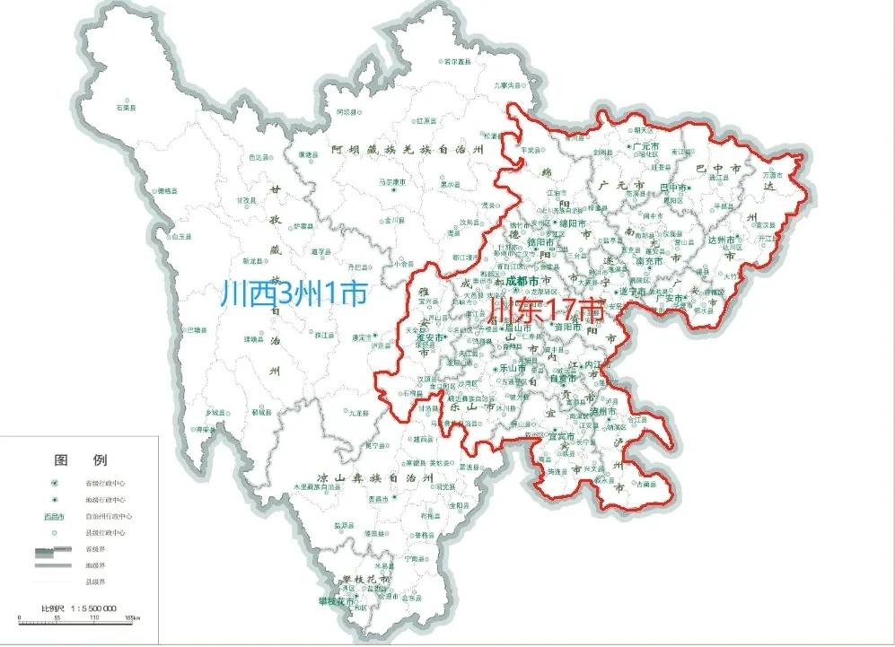 四川省有点特殊，看似块状，其实绝大部分人口住在四川盆地部分，川西三大自治州——甘