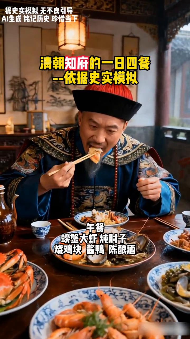 清朝县太爷一日三餐吃什么？清朝知府的一日四餐，依据史实模拟。·早餐：火锅豆腐