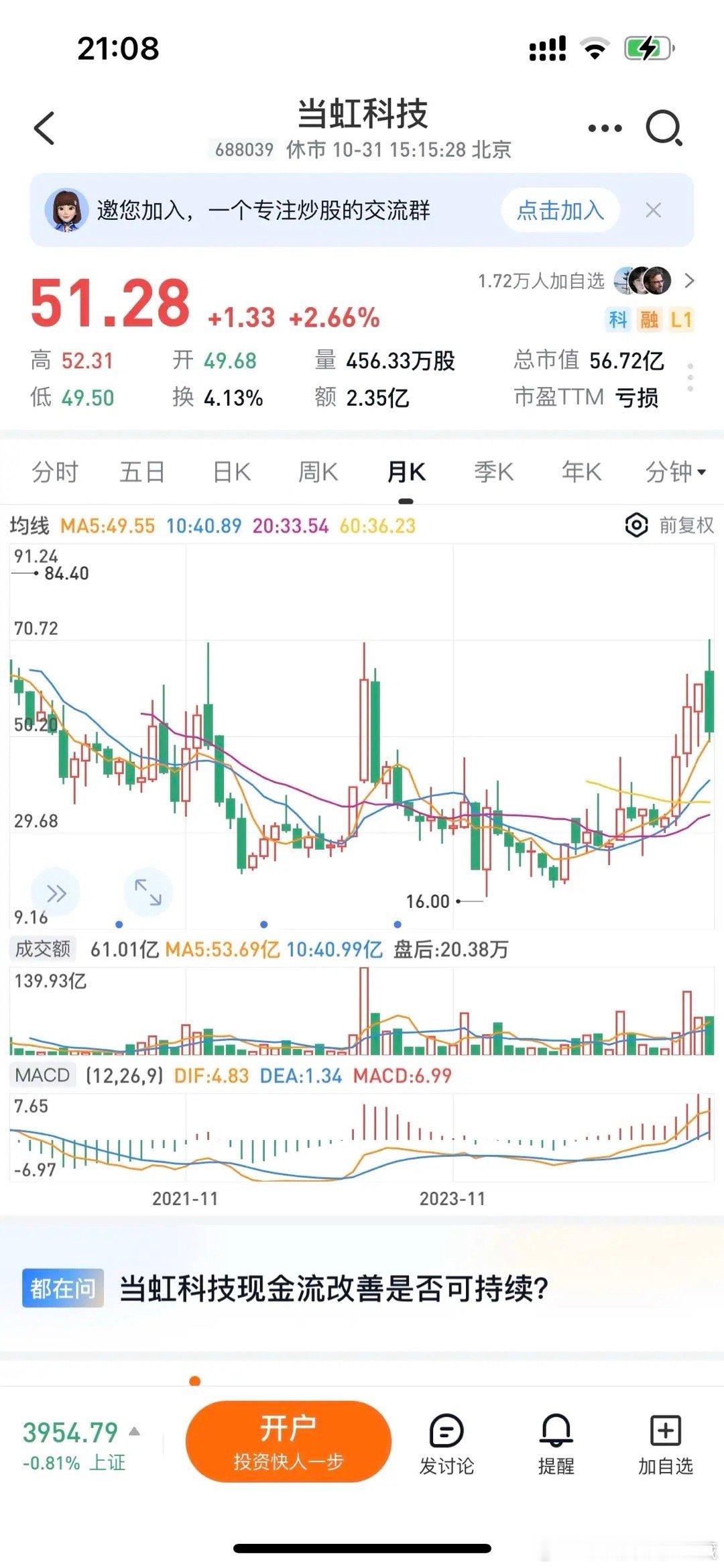 远离高位股一套就是十几年！机构比较稳的标的:金山办公、三六零、能科科技、合合信息