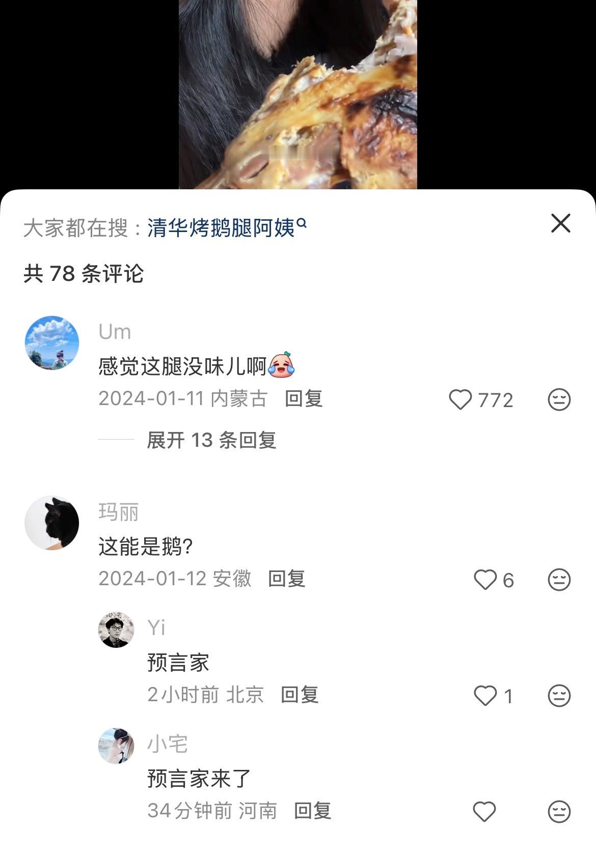 原来这个鹅腿阿姨用的不是鹅腿是鸭腿早就被人看出来了鹅腿阿姨卖的是鸭腿