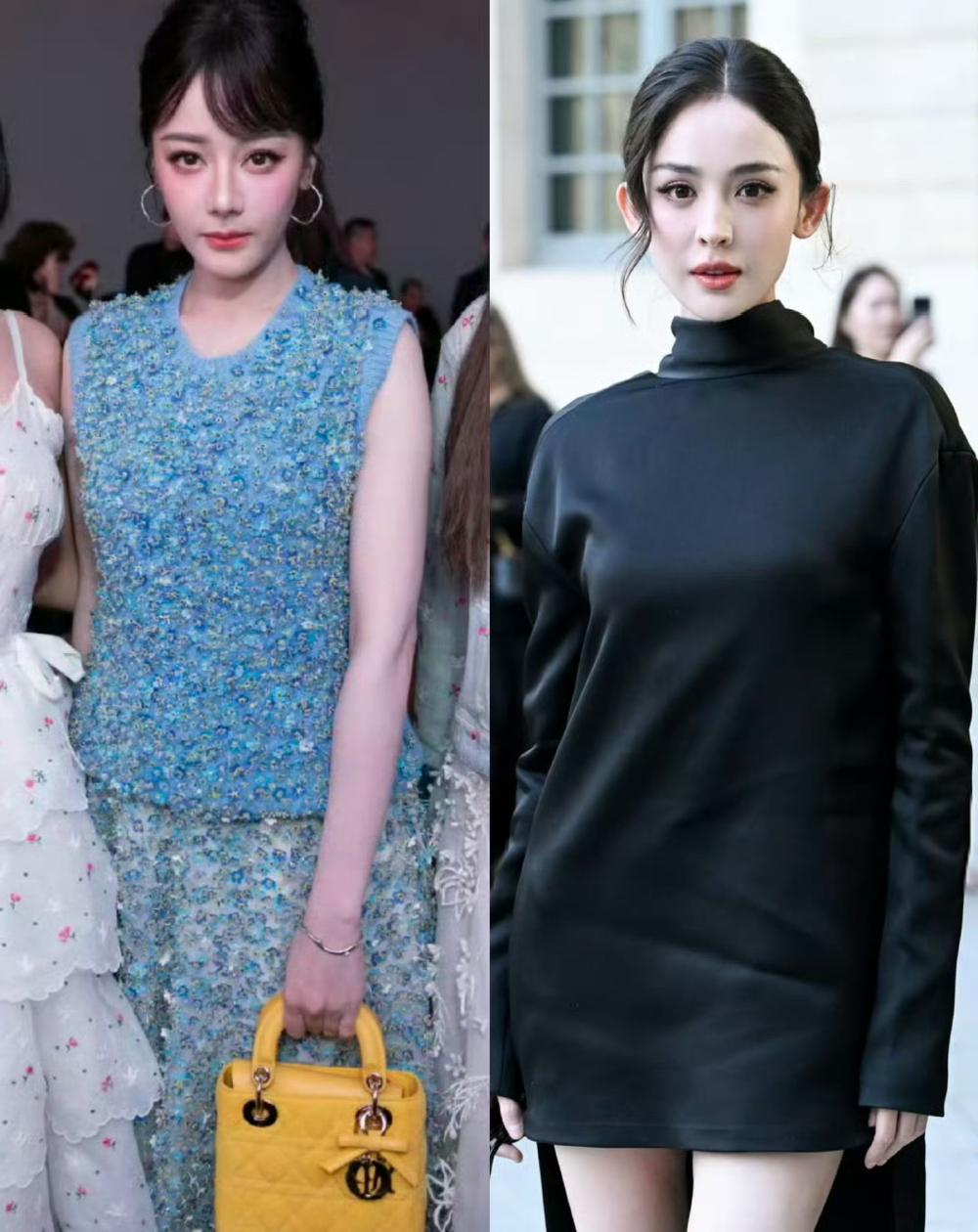 古力娜扎VS迪丽热巴可能是最近参加了同一个时装周很多网友开始比较期起两位美女