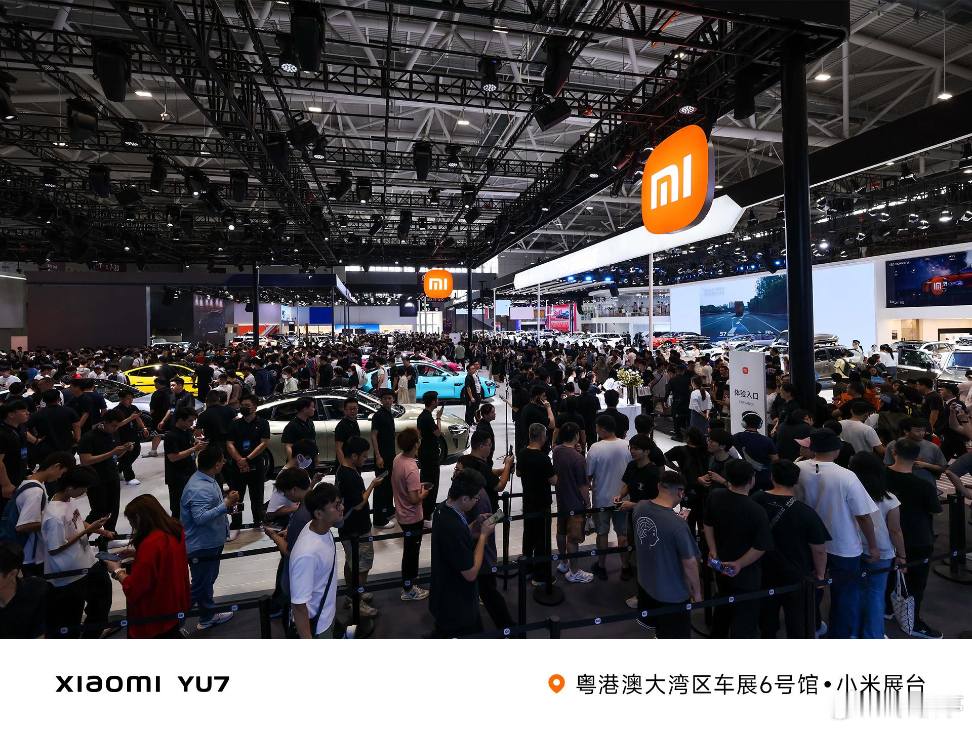 粤港澳车展直击：小米YU7展台燃爆，ModelY霸主地位不保？6号馆·06展位