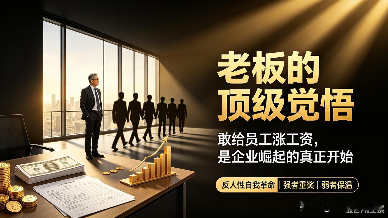 老板的顶级觉悟：敢给员工涨工资，是企业崛起的真正开始很多企业做不大、做不久