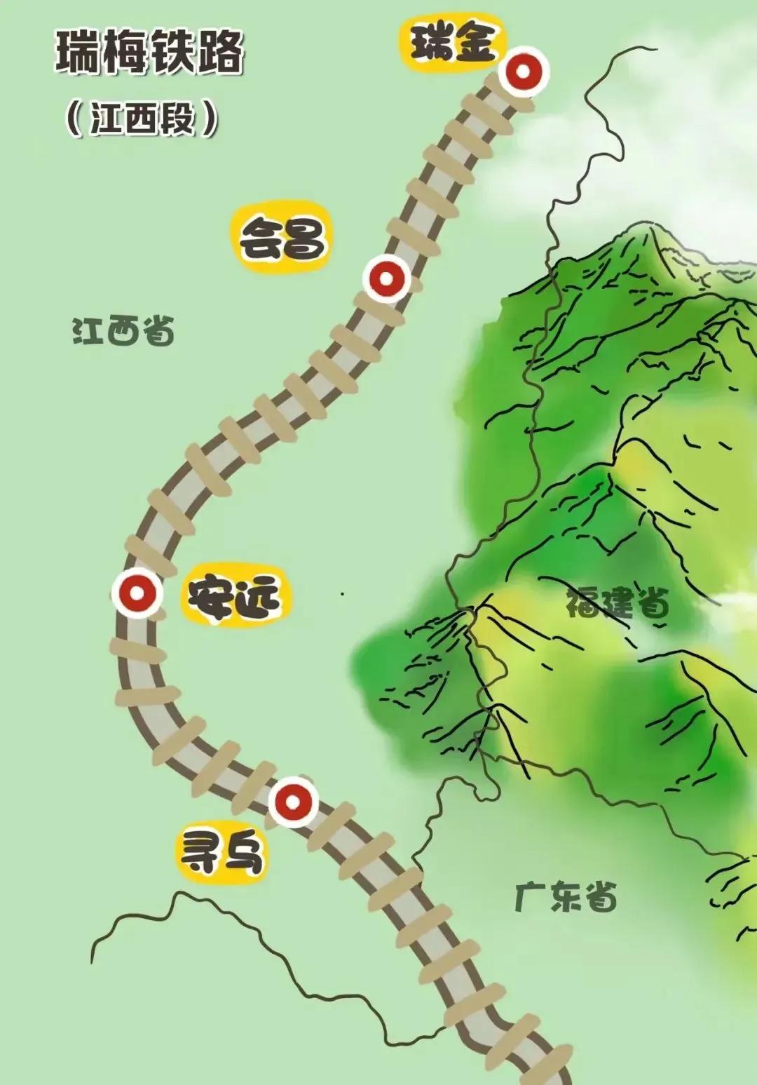 崇山峻岭的江西边界线上的城市，寻乌、安远要通火车了。新中国成立了77年，终于等