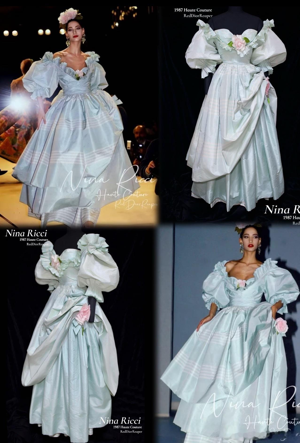 钟楚曦vogue的造型复刻的是NINA RICCISpring1987春夏高