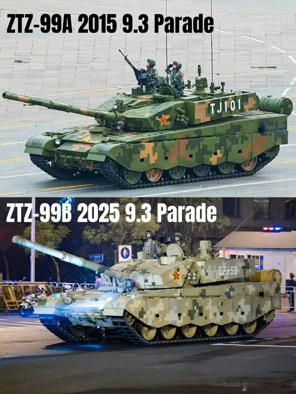 《十年》外网制作的ZTZ99十年进化图[捂脸哭]九三阅兵解读关注我九三看更多陆军老