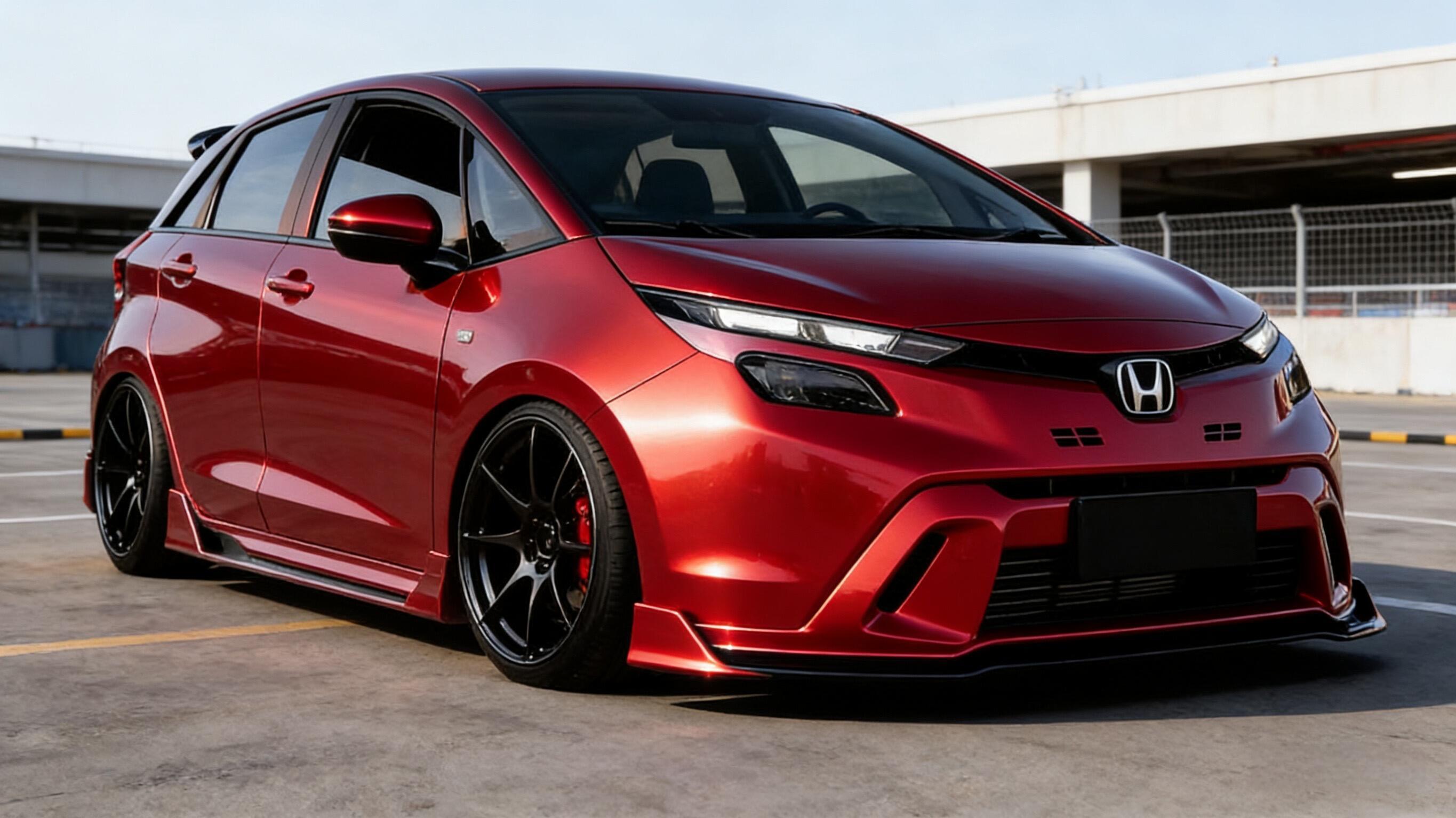 证件照贼丑的全新本田飞度还没上网友已经改起来了你别说，挺会改啊本田飞度新车