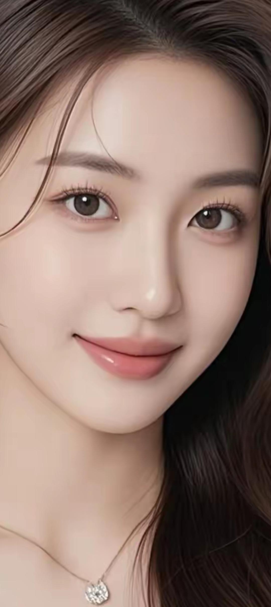 温柔甜美的微笑，闪耀的钻石项链，散发着优雅与自信的光芒。💎😊