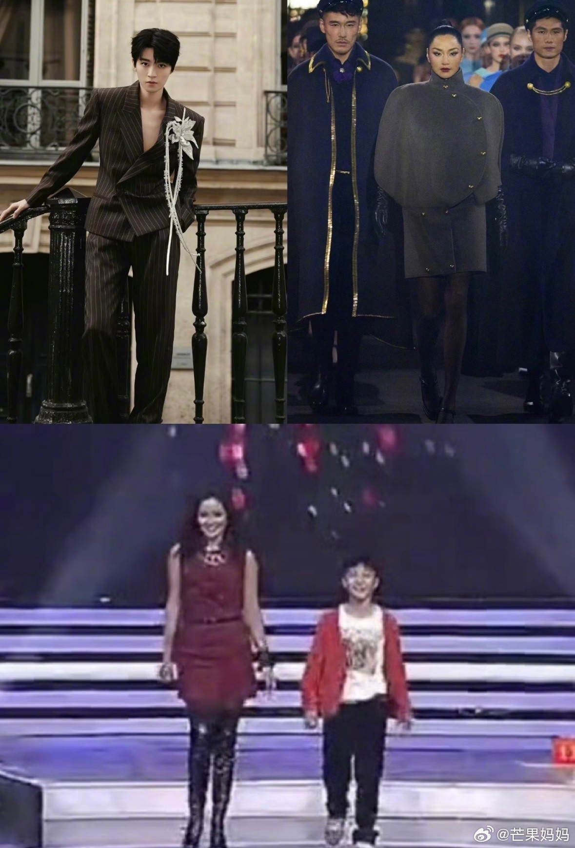 王俊凯的人生好丰富，小时候还和瞿颖一起走过秀，西班牙人和新加坡人的世纪同框