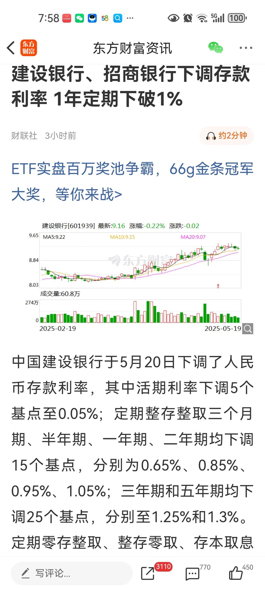 存款利息下调得基本没有了，贷款利率就是不下调，本来都没什么钱，利息都没有了，还拿