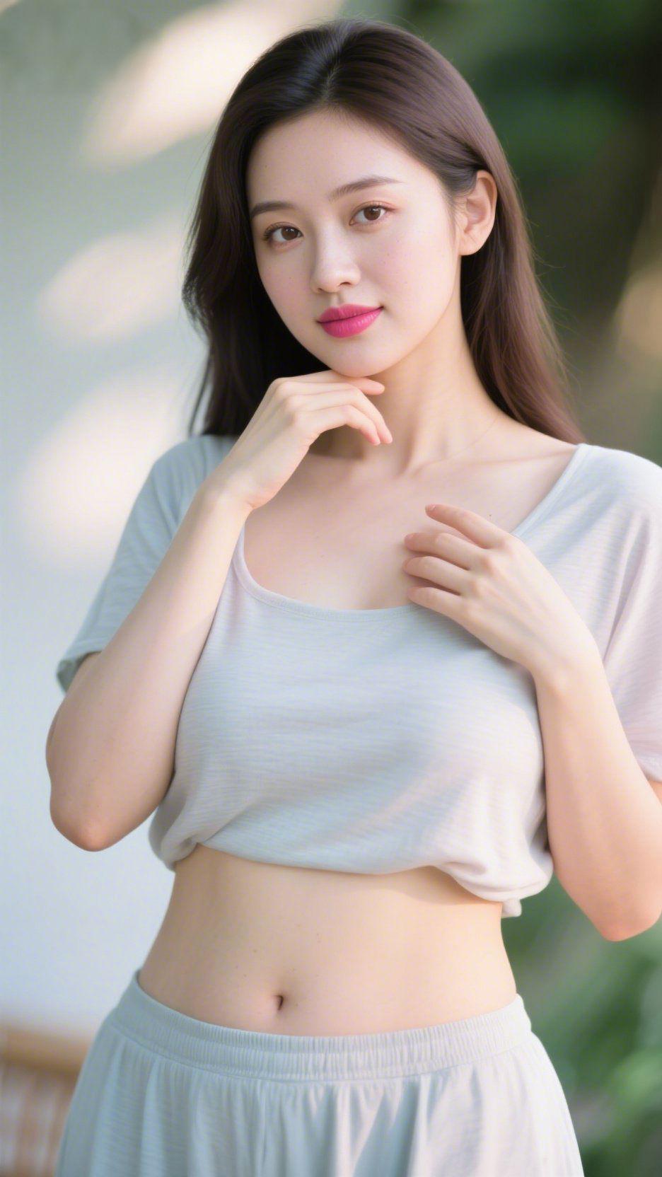 夏林晴光晴光穿树影斑驳，翠色盈庭暑气赊。叶底金辉摇碎浪，阶前绿意染清