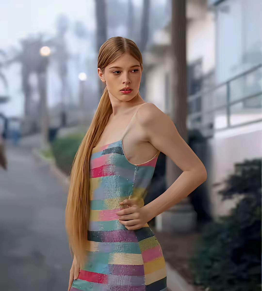 马斯克这个卸载了钉钉和QQ的儿子。变成女生以后更漂亮了。比马斯克好看。不知是不是