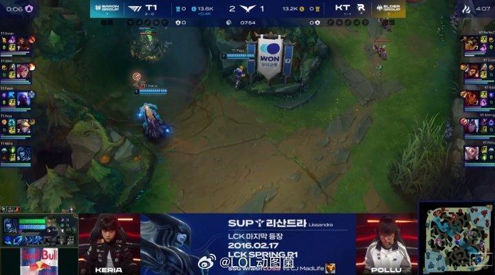 Keria在对阵KT选出冰女辅助，为辅助冰女时隔3628天再上LCK赛区LCK