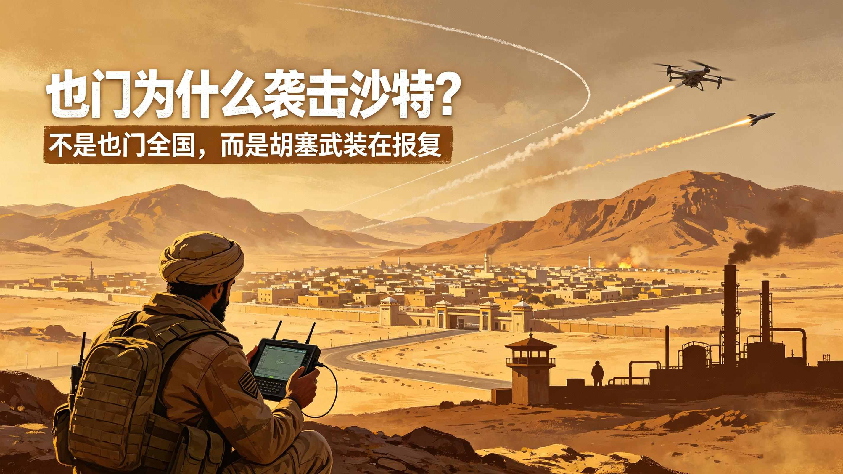 也门为什么要袭击沙特？并非也门举国攻打沙特，实际是也门胡塞武装发起的针对沙特的袭击。不少人存在误解：